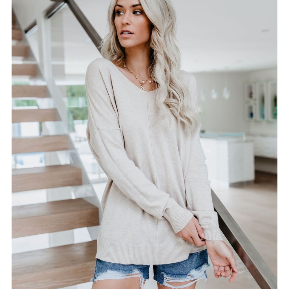 PADME Slouchy Off Shoulder Pullover - Picture 5 of 8